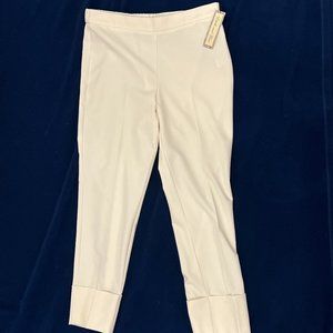 Estelle and Finn Wide Cuff Ivory Pull on Pants in Size 8